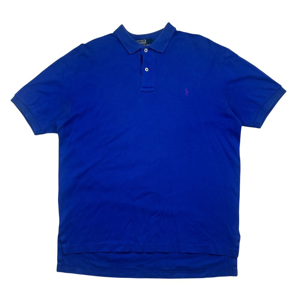 Vintage Polo Ralph Lauren Polo Shirt Mens M Blue Purple Pony Mariana Islands